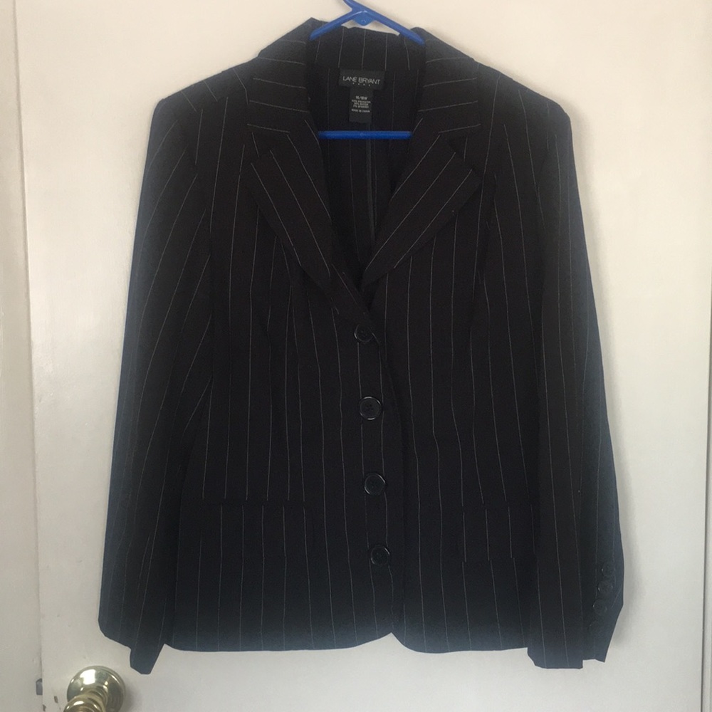 Black pin striped blazer